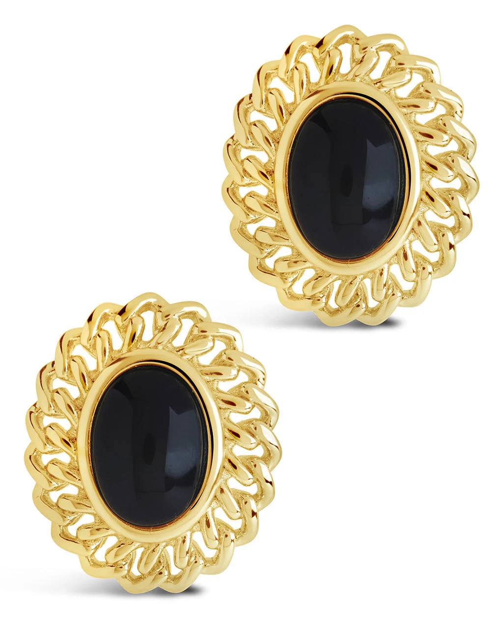 Ainsley Onyx Statement Stud Earrings - Image 3