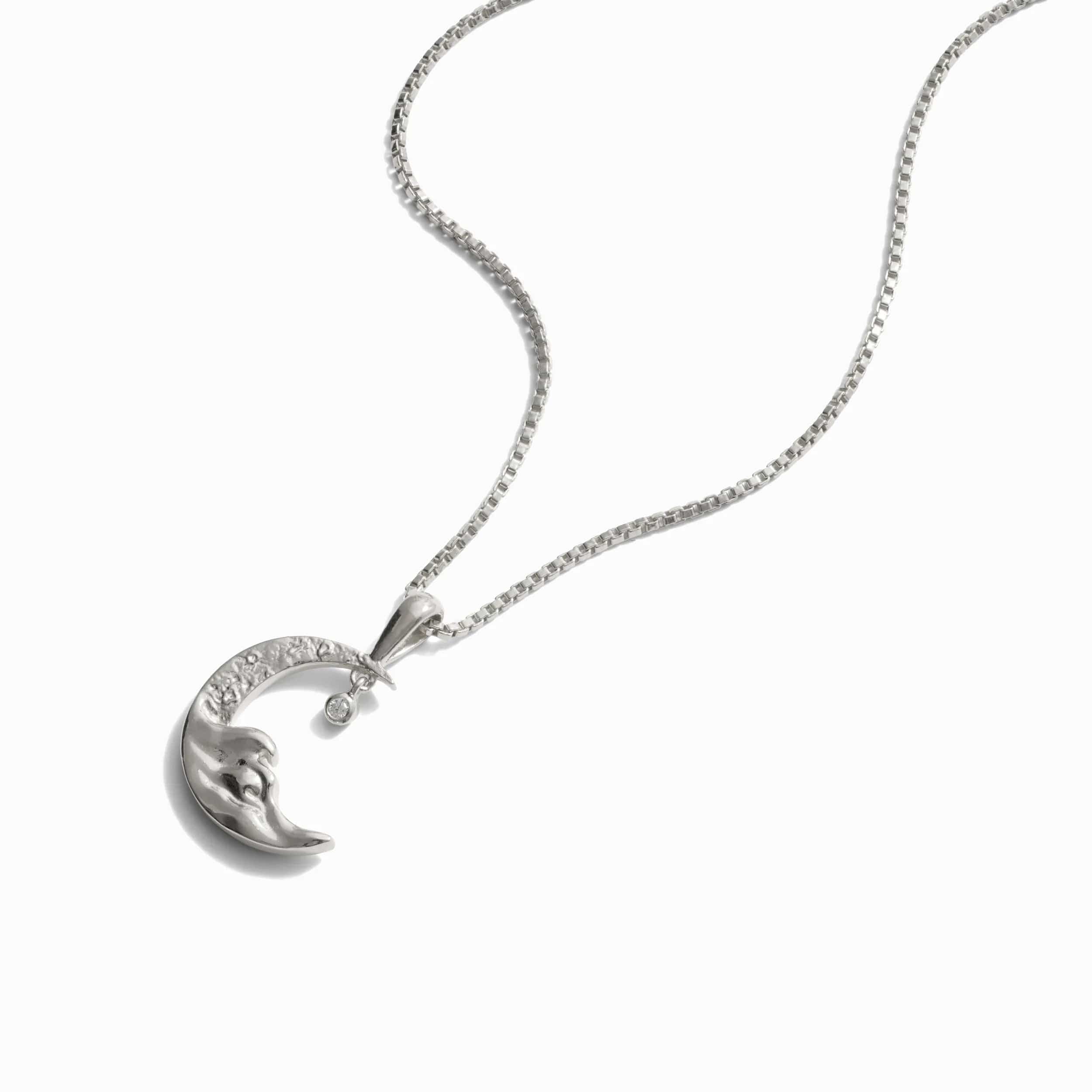 Diamond Moon Wave Necklace - Image 6
