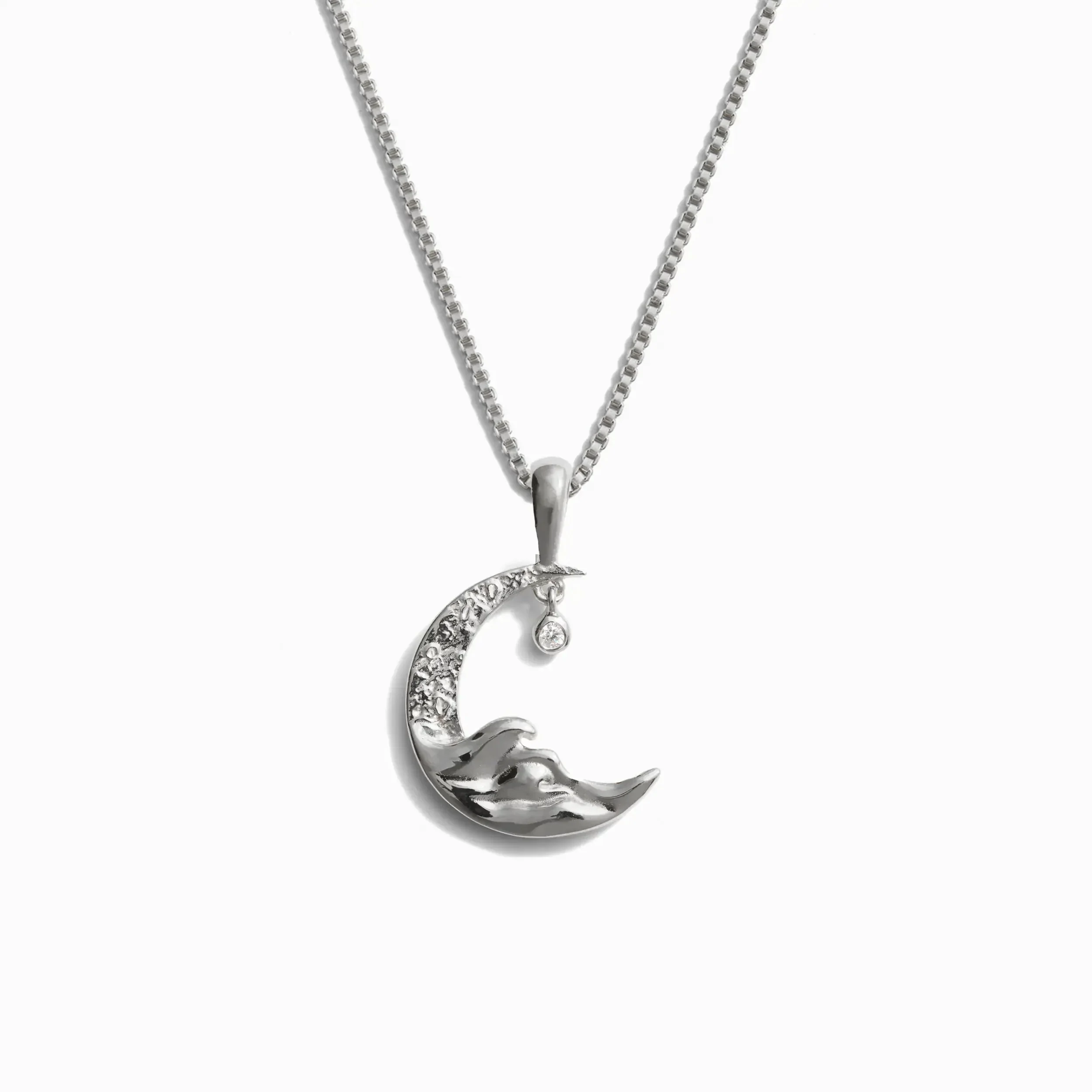 Diamond Moon Wave Necklace - Image 7
