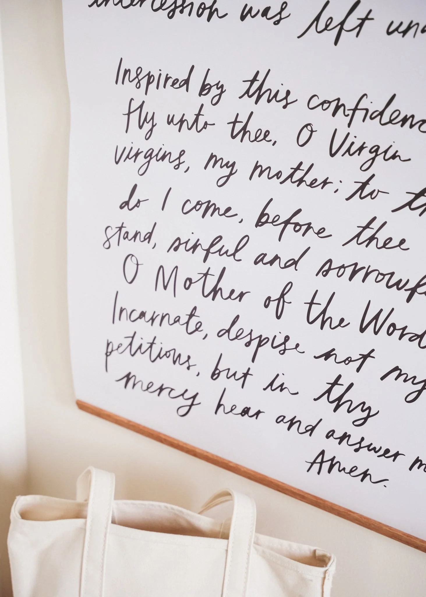 Hand-Lettered Memorare Poster (24x36) - Image 4