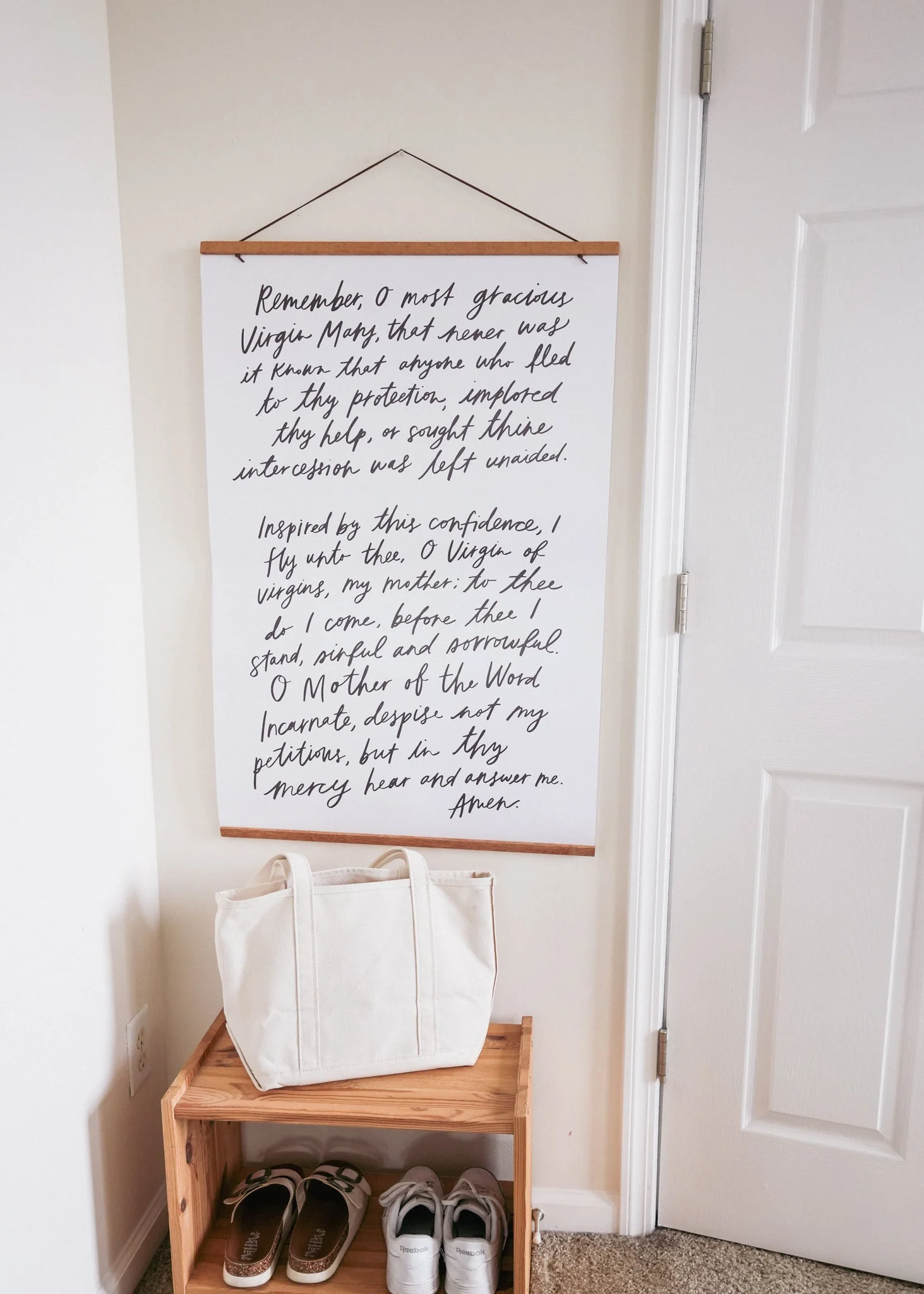 Hand-Lettered Memorare Poster (24x36) - Image 5