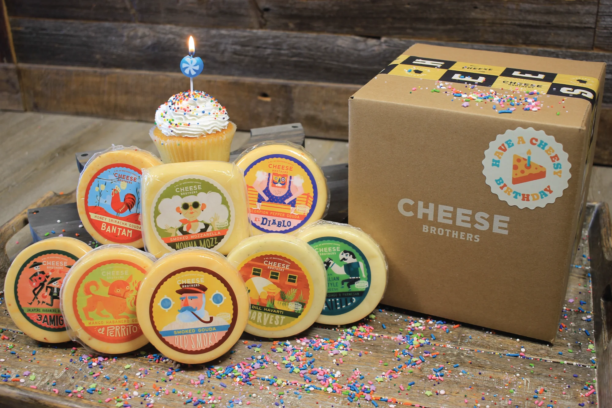 "Have a Cheesy Birthday" Gift Basket - Image 2