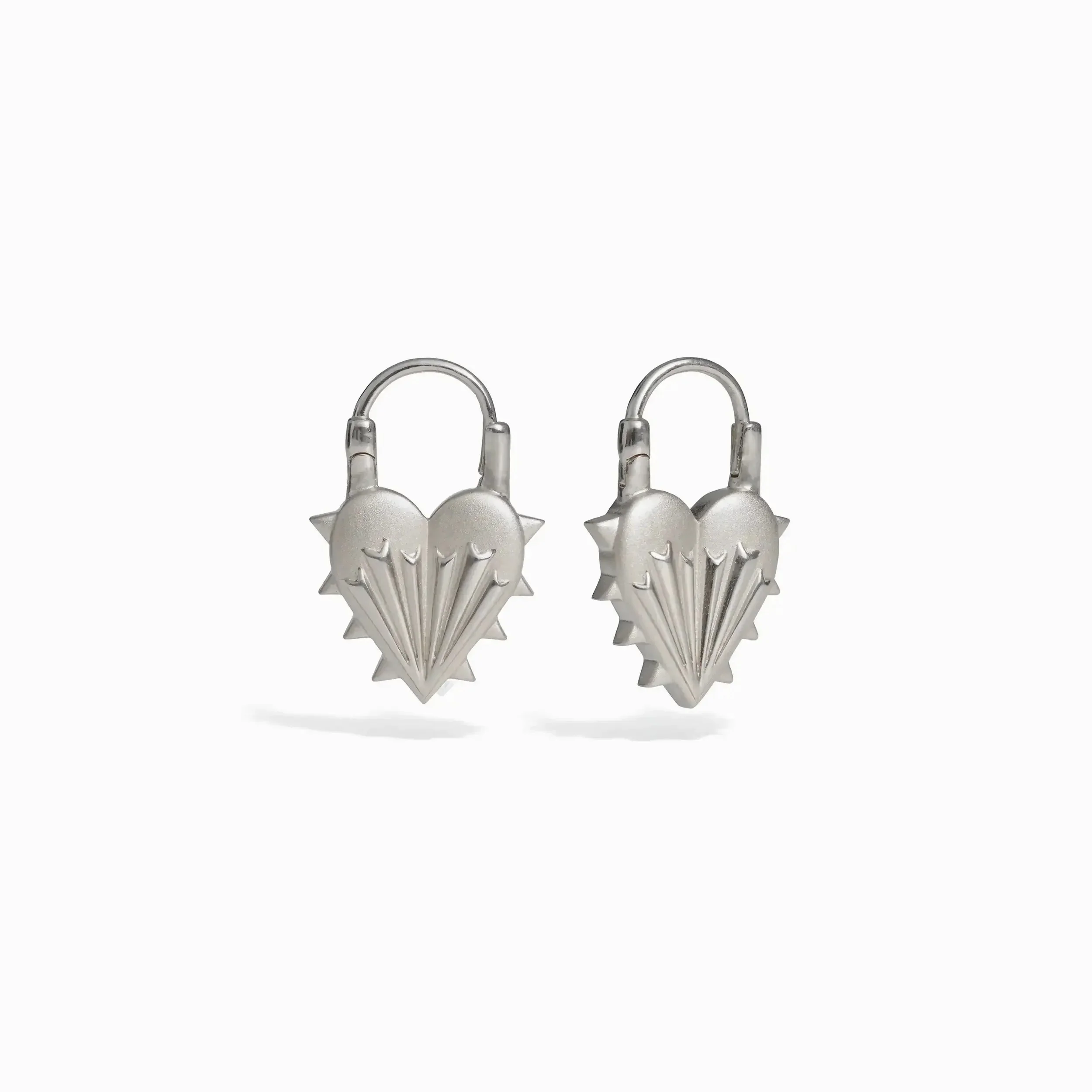 Spiked Heart Earrings - Image 4