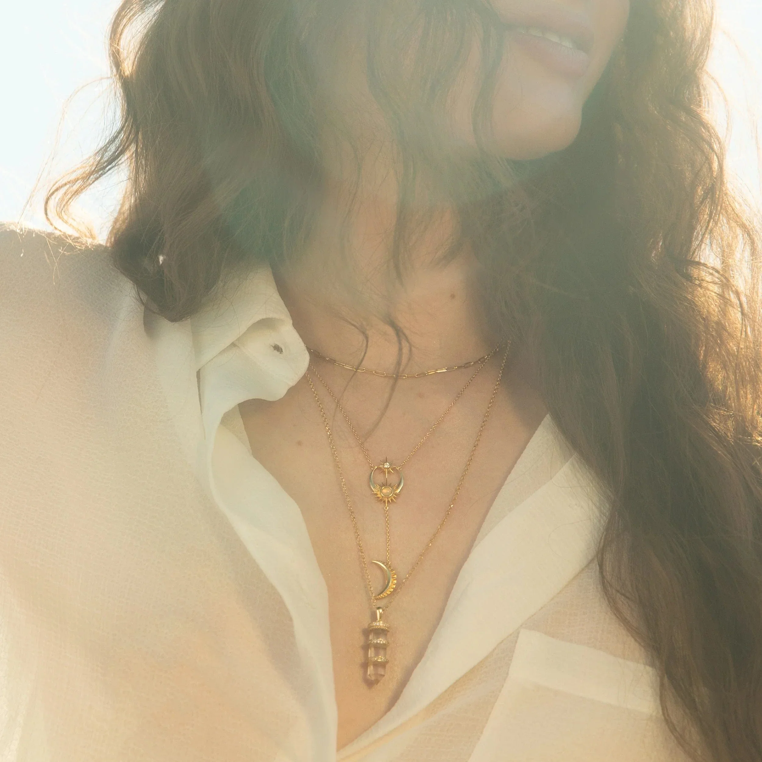 Sun, Moon & Stars Lariat Necklace - Image 3
