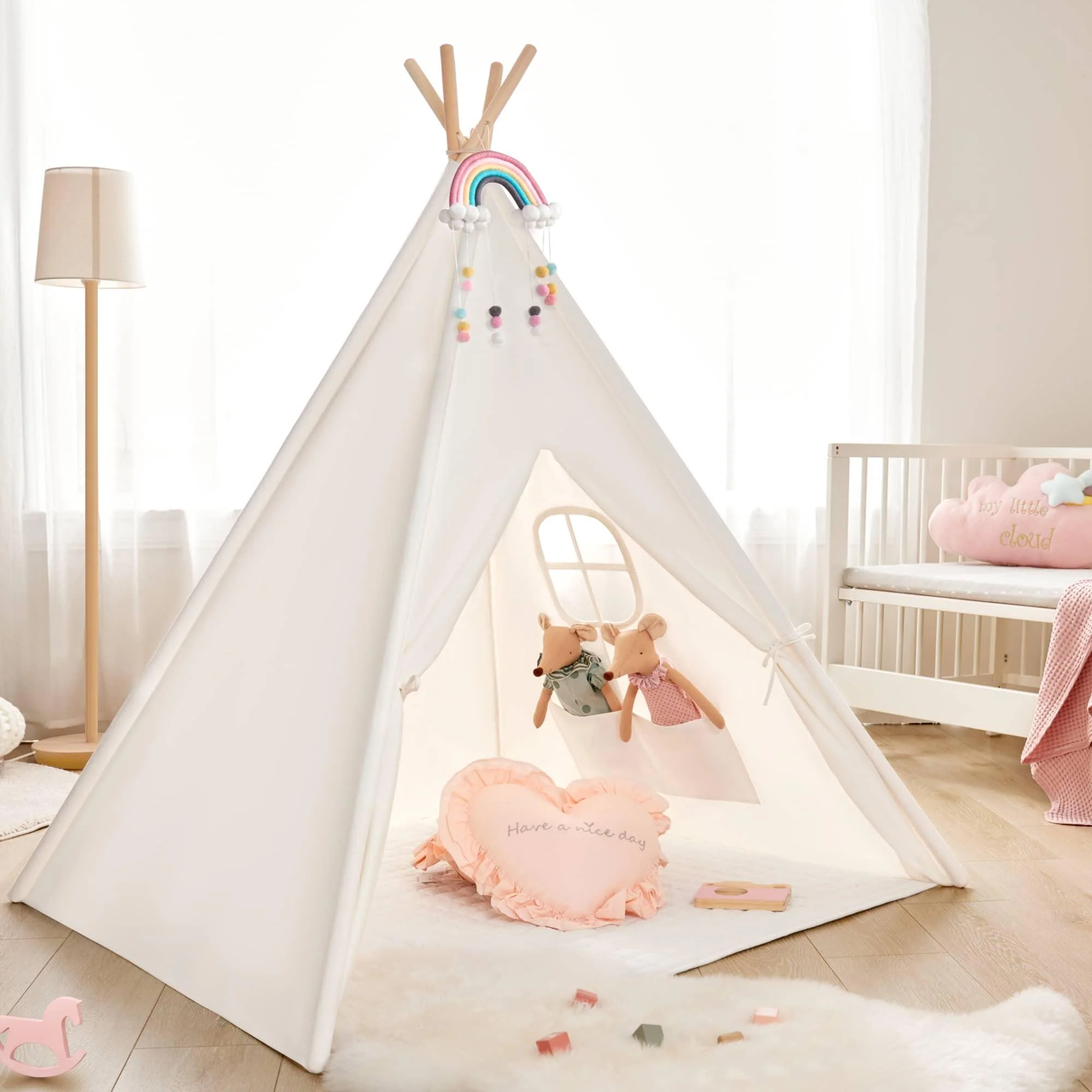 Tiny Land® Teepee for Kids with Mat - Image 6